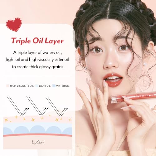 I'M MEME Lip Silhouette Gloss Tint - 05 Minimal Pink | Best Tinted Lip Gloss, Highly Pigmented, Long Lasting, Hydrating & Moisturizing, Light-weight, Glossy Finish, Buildable, 4mL