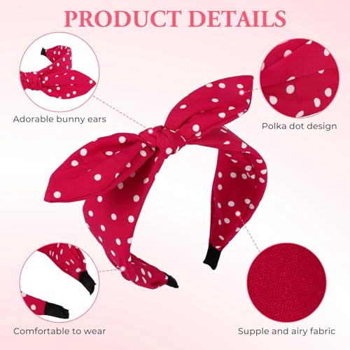 12 Pcs Polka Dot Headbands & Scrunchies Set for Women