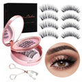 Magnetic Eyelashes Kit 4 Pairs, No Glue, 3D Natural Look