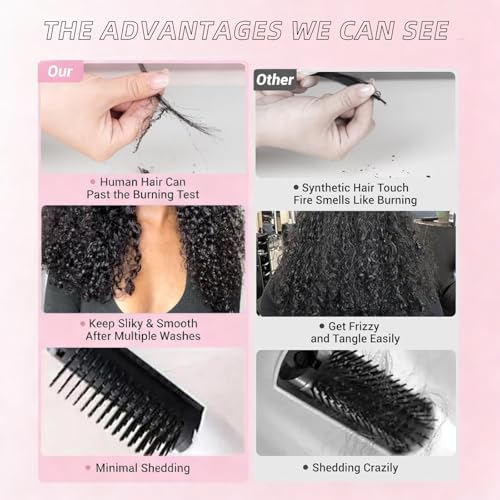 10 Inch Burmese Curly Human Hair Bundles - Natural Black Wet & Wavy