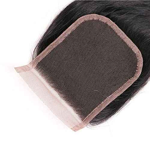 4x4 Transparent HD Lace Closure Only Body Wave Hair Closure Invisible Lace Closure 12A Brazilian Virgin Remy Human Hair Plucked with Baby Hair Natural Black 18 Inch