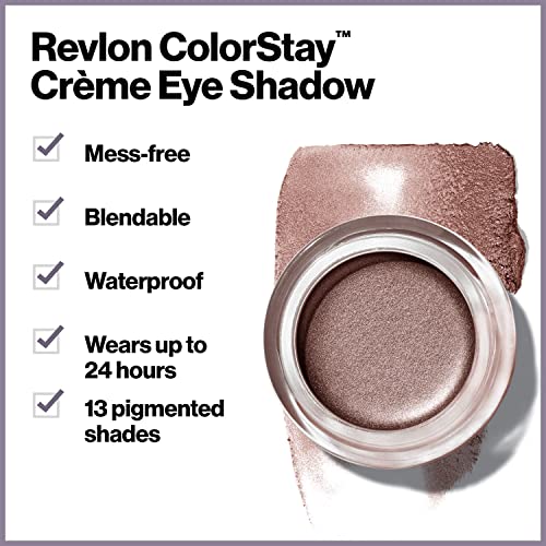 REVLON Colorstay Creme Eye Shadow, Longwear Blendable Matte or Shimmer Eye Makeup with Applicator Brush in Gold, Honey (725) (Pack of 2)