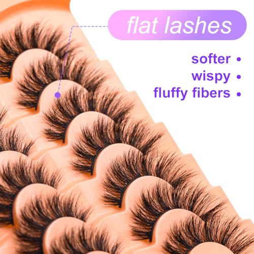 False Eyelashes Mink Lashes Dramatic Lashes Light Soft And Fluffy Lashes 7 Pairs Pack