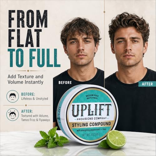 Hair Clay Pomade - Medium Hold Matte Finish, 3 oz