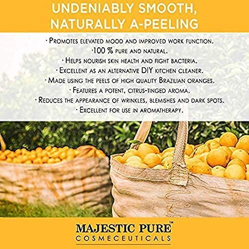 Majestic Pure Brazilian Orange Essential Oil with Orange Body Scrub Bundle