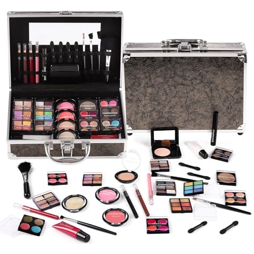 CHARMCODE Makeup Kit Train Case Set - Full Starter Cosmetics Gift Box