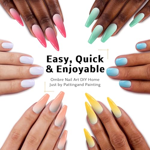 Ombre Gradient Nail Gel Polish - 16 Colors No Wipe UV/LED