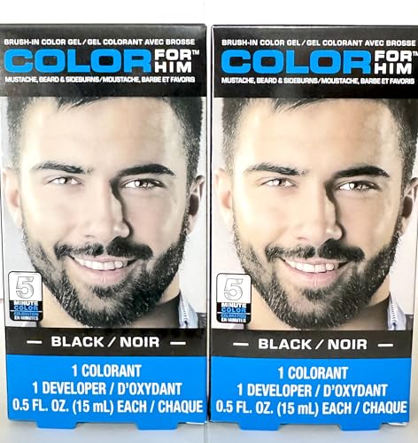Men's Hair Colorant Black - 0.5 Fl Oz, Pack of 2