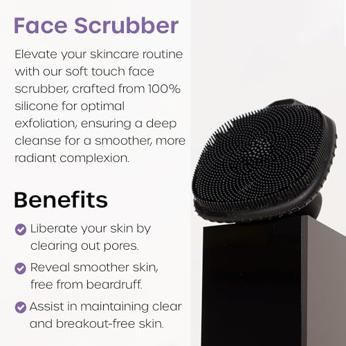 The Man Silicone Face Scrubber & Razor Bumps Serum Roll On ? Bundle