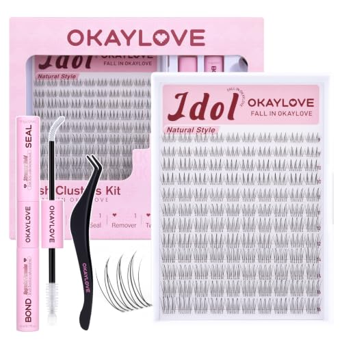 Idol Lash Clusters Kit - Clear Band Wispy Eyelash Extensions 9-16mm
