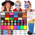 Doonly 42-Color Water Activated Face Painting Kit for Kids | Matte, Glitter & UV