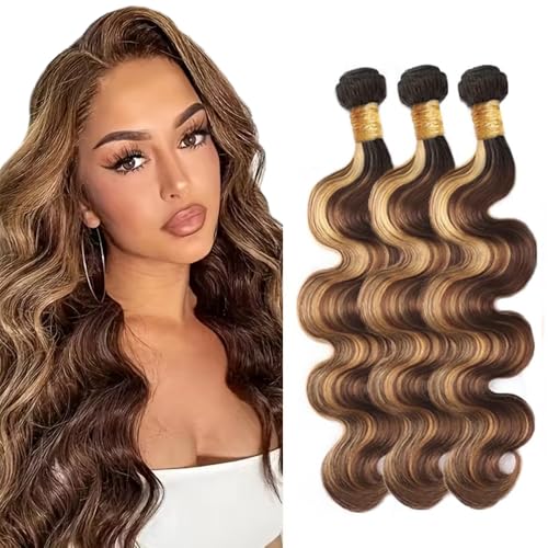 Honey Blonde Body Wave Bundle Hair 16 18 20 Inch 300g