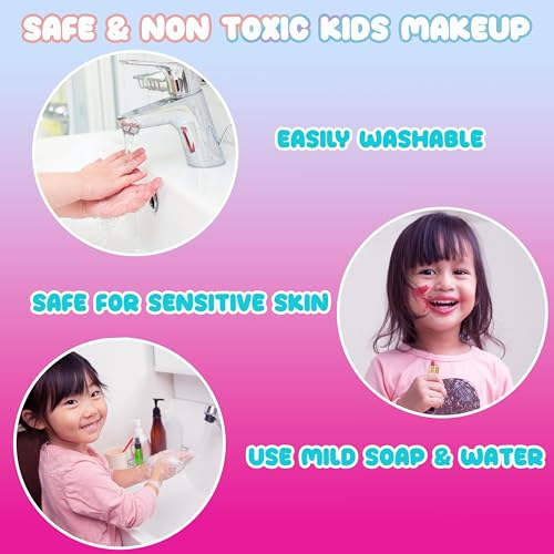 Kids Lip Gloss & Balm Kit with Rainbow Rhinestone Tin Case