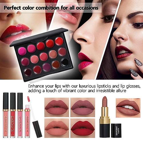 Makeup Kit for Women Full Kit Teens Makeup Set Eyeshadow Palette, Lip Gloss, Lipstick, Makeup Brush, Foundation, Concealer Mascara Powder Puff Makeup Bag Makeup Set for Women Girls Teens Gift