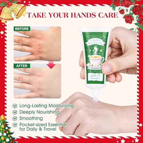 120 Sets Christmas Hand Cream Gift Set for Women, Hand Lotion In Bulk for Dry Cracked Hands Travel Size,Christmas Gifts with Cards and Organza Gift Bags, Stocking Stuffers for Women Teen Girls