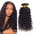 Brazilian Water Wave Human Hair Bundles 1B 30 32 34 inch