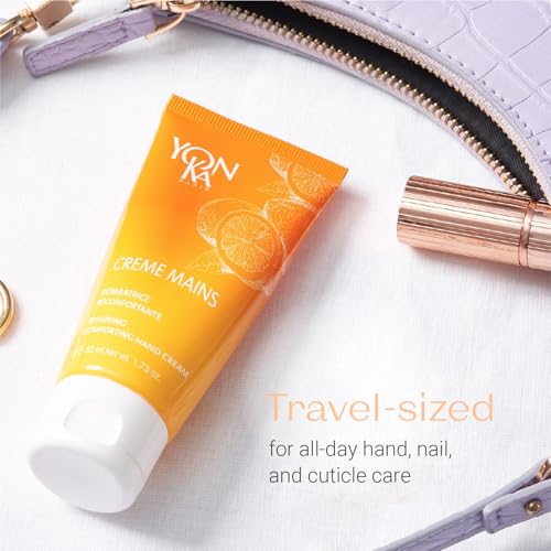 Yonka Sweet Orange Shea Butter Hand Cream | Vitamins E and Grape Seed Oil Soften and Repair | Fragrant Manarin and Citrus Scent | Nourish dry Hands, Nails and Cuticles | 1.73 oz