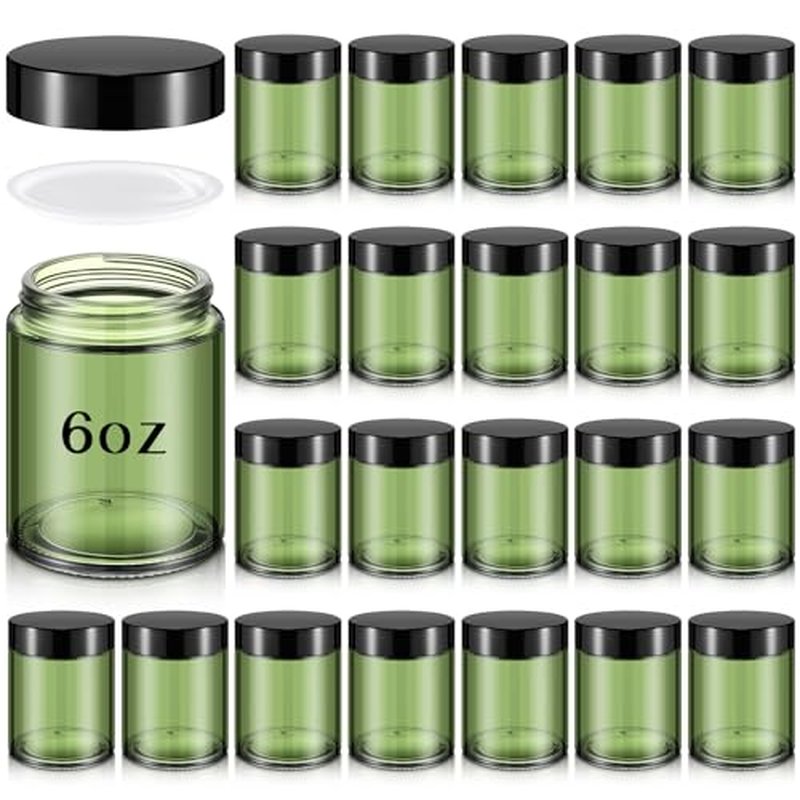 Domensi 24 Pcs 6oz Glass Storage Jars with Leakproof Lids