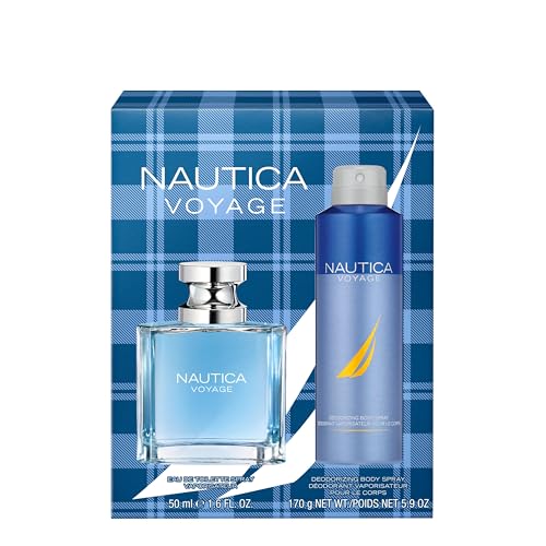 Nautica Voyage Men's Fragrance Gift Set - 1.6oz EDT + 5.9oz Spray