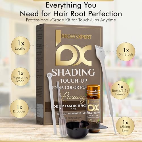 BROWSXPERT Professional Shading Touch-Up Kit - Natural Deep Dark Brown