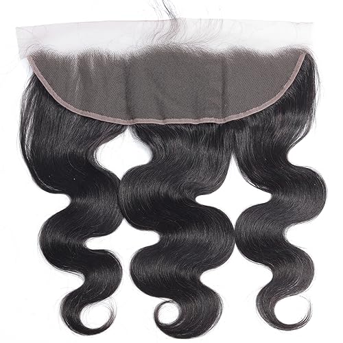 RESACA 24 Inch Body Wave HD Lace Frontal Human Hair 13x4 Transparent Swiss Lace Front 150 Density Ear To Ear for Women 100% Unprocessed Brazilian Virgin Human Hair (Nature Black Color)