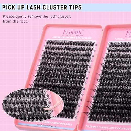 60D Lash Clusters 10-18mm Mixed Length D Curl Eyelash Extensions