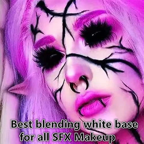 Black & White Face Body Paint for Halloween Makeup
