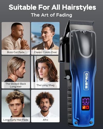 GinJee Professional Hair Clippers for Men - Cordless & Corded Barber Kit