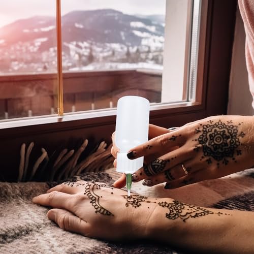 Jagua Henna Applicator Bottles Kit with 16 Tips