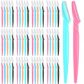 100 Pcs Eyebrow Razors for Women & Men - Colorful Facial Shavers