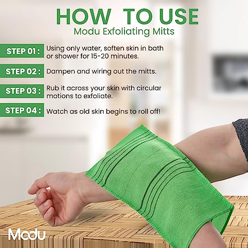 Modu Korean Exfoliating Mitts 4-Pack | Dead Skin Remover