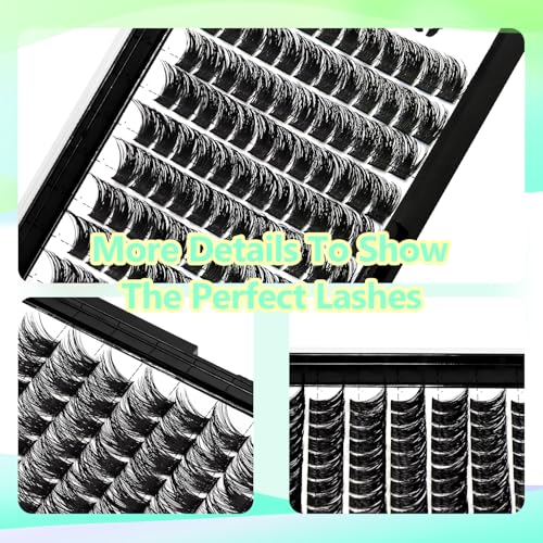 D Curl Cluster Eyelashes 12mm - 120 Pcs Volume Lash Extensions