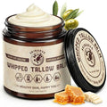 Beef Tallow for Skin 4oz Unscented, Organic Whipped beef Tallow and Honey Balm, 100% Grass Fed Beef Tallow Face Moisturizer For Dry Skin, Lip balm, Eczema Natural Tallow Moisturizer Lotion Body Butter