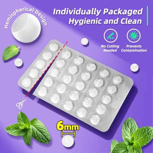 Orthodontic Wax for Braces - 180 Dental Wax Dots | Hygienic Individual Wraps, Mint Flavor