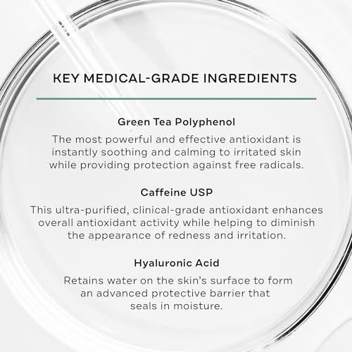 Replenix Medical-Grade Caffeine Fortified Calming Face Serum with Hyaluronic Acid for Sensitive Skin (1 Fl. Oz)