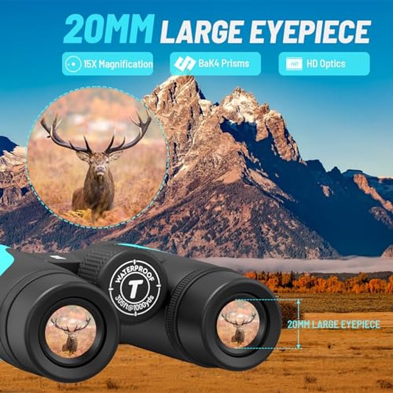 15x55 UHD Binoculars with BAK4 Prism & Phone Adapter