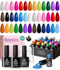Beetles 20 Color Gel Nail Polish Set with Base, Top Coat & Brush