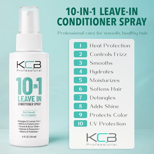 KCB Professional 10 in 1 Leave-in Conditioner Spray - Heat Protectant for All Hair Types