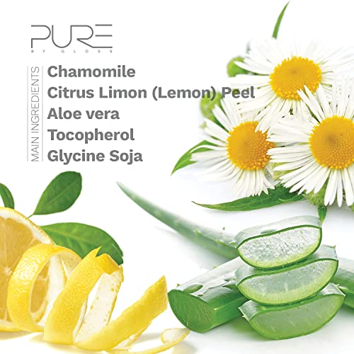 Pure by Gloss Gift Set ? Fresh Lemon Scent ? for All Hair and Skin Types ? With Shampoo [8.5oz], Conditioner [8.5oz], Body Wash [8.5oz], Body Lotion [8.5oz], Body Bar [4oz], & Loofah ? Cruelty Free