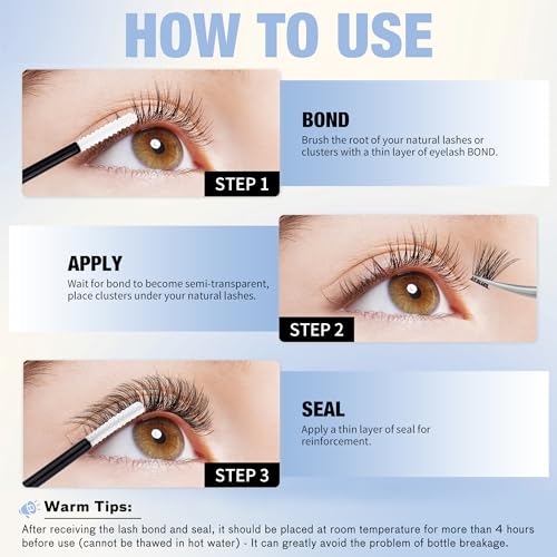 GEMERRY Lash Bond and Seal 10ml - Waterproof Cluster Lash Glue