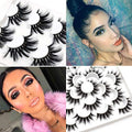 Losha Lashes Pack 2 Styles Natural & Dramatic Look 3D Faux Mink Eyelashes Total 14 Pairs Handmade Reusable False Lashes
