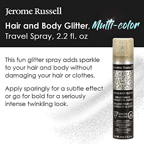 Jerome Russell Glitter Spray for Hair & Body, 2.2 oz