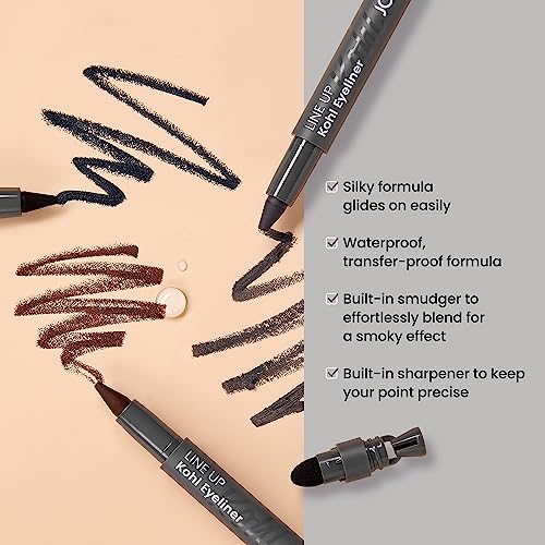 JOAH LINE UP Kohl Eyeliner - Waterproof, Longwear, Built-In Smudger