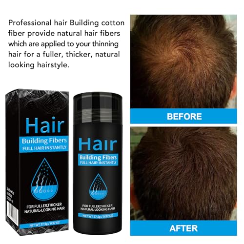 Hair Building Fibers Dark Brown - Instant Hair Thickening for Thinning Hair