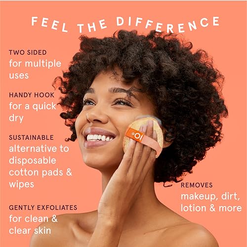 Cleanlogic Daily Skincare Set for Sensitive Skin ? 3 Exfoliating Body Cloths + 9 Gentle Makeup Remover Facial Pads, Soft Texture for Smoothing & Cleansing