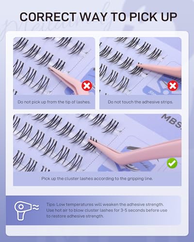 Self-Adhesive Lower Lashes 90 Pcs Pre-glued Bottom Eyelashes