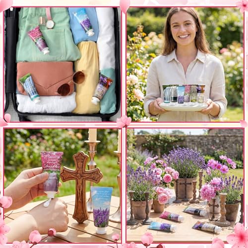 Leelosp 72 Pcs Christian Hand Cream Bulk for Women Bible Verse Hand Lotion Gifts Mini Travel Size Lotion Christian Gifts for Women Skin Dry Bible for Mom Grandma Christmas Holiday