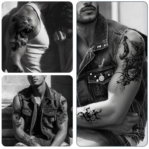 Temporary Tattoos for Adults – 36 Designs, 3-7 Day Wear