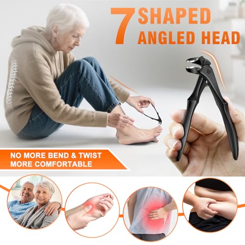 DRMODE Long Handled Toenail Clippers for Thick Nails - Seniors & Adults