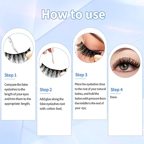 Soft Mink False Eyelashes - Reusable & Natural Look